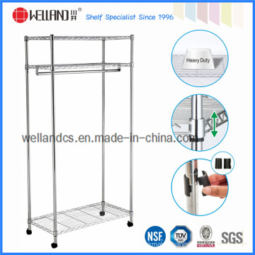 Chrome DIY Metal Bedroom Wardrobe/Garment Rack/ Closet Rack (1309328)